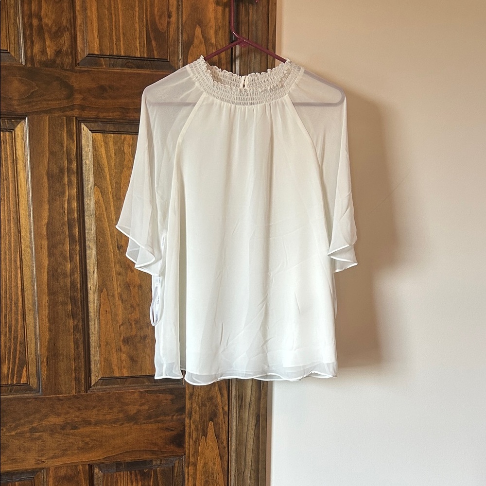 Calvin Klein White Chiffon Blouse